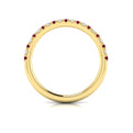 14kt Yellow Gold Ruby Womens Wedding Band