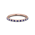 14kt Rose Gold Sapphire Womens Wedding Band