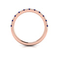 14kt Rose Gold Sapphire Womens Wedding Band