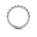 14K White Gold Sapphire Womens Wedding Band