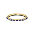 18kt Yellow Gold Sapphire Womens Wedding Band