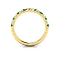 14kt Yellow Gold Emerald Cut Womens Wedding Band