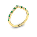 14kt Yellow Gold Emerald Cut Womens Wedding Band