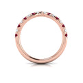 14kt Rose Gold Ruby Womens Wedding Band