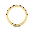 14kt Yellow Gold Ruby Womens Wedding Band