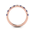 14kt Rose Gold Sapphire Womens Wedding Band
