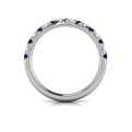 14K White Gold Sapphire Womens Wedding Band