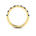 14kt Yellow Gold Sapphire Accent Womens Wedding Band