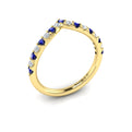 14kt Yellow Gold Sapphire Accent Womens Wedding Band