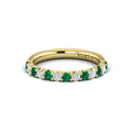 14kt Yellow Gold Emerald Cut Womens Wedding Band