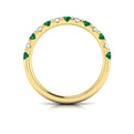 14kt Yellow Gold Emerald Cut Womens Wedding Band