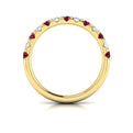 14kt Yellow Gold Ruby Womens Wedding Band