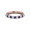 14kt Rose Gold Sapphire Womens Wedding Band