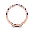 14kt Rose Gold Sapphire Womens Wedding Band