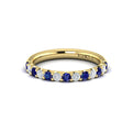 14kt Yellow Gold Sapphire Womens Wedding Band