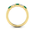 14kt Yellow Gold Emerald Cut Womens Wedding Band