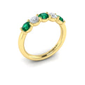 14kt Yellow Gold Emerald Cut Womens Wedding Band
