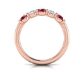 14kt Rose Gold Ruby Womens Wedding Band