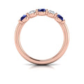 14kt Rose Gold Sapphire Womens Wedding Band