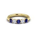 14kt Yellow Gold Womens Sapphire Wedding Band