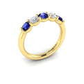 14kt Yellow Gold Womens Sapphire Wedding Band