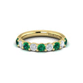 14kt Yellow Gold Emerald Cut Womens Wedding Band
