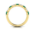 14kt Yellow Gold Emerald Cut Womens Wedding Band