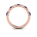 18kt Rose Gold Sapphire Womens Wedding Band