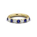 14kt Yellow Gold Sapphire Womens Wedding Band