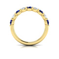 14kt Yellow Gold Sapphire Womens Wedding Band