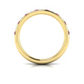 18kt Yellow Gold Ruby Womens Wedding Band