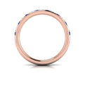 14kt Rose Gold Sapphire Womens Wedding Band