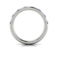14K White Gold Sapphire Womens Wedding Band