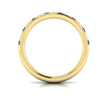 18kt Yellow Gold Sapphire Womens Wedding Band