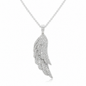 White Gold Diamond Wing Necklace