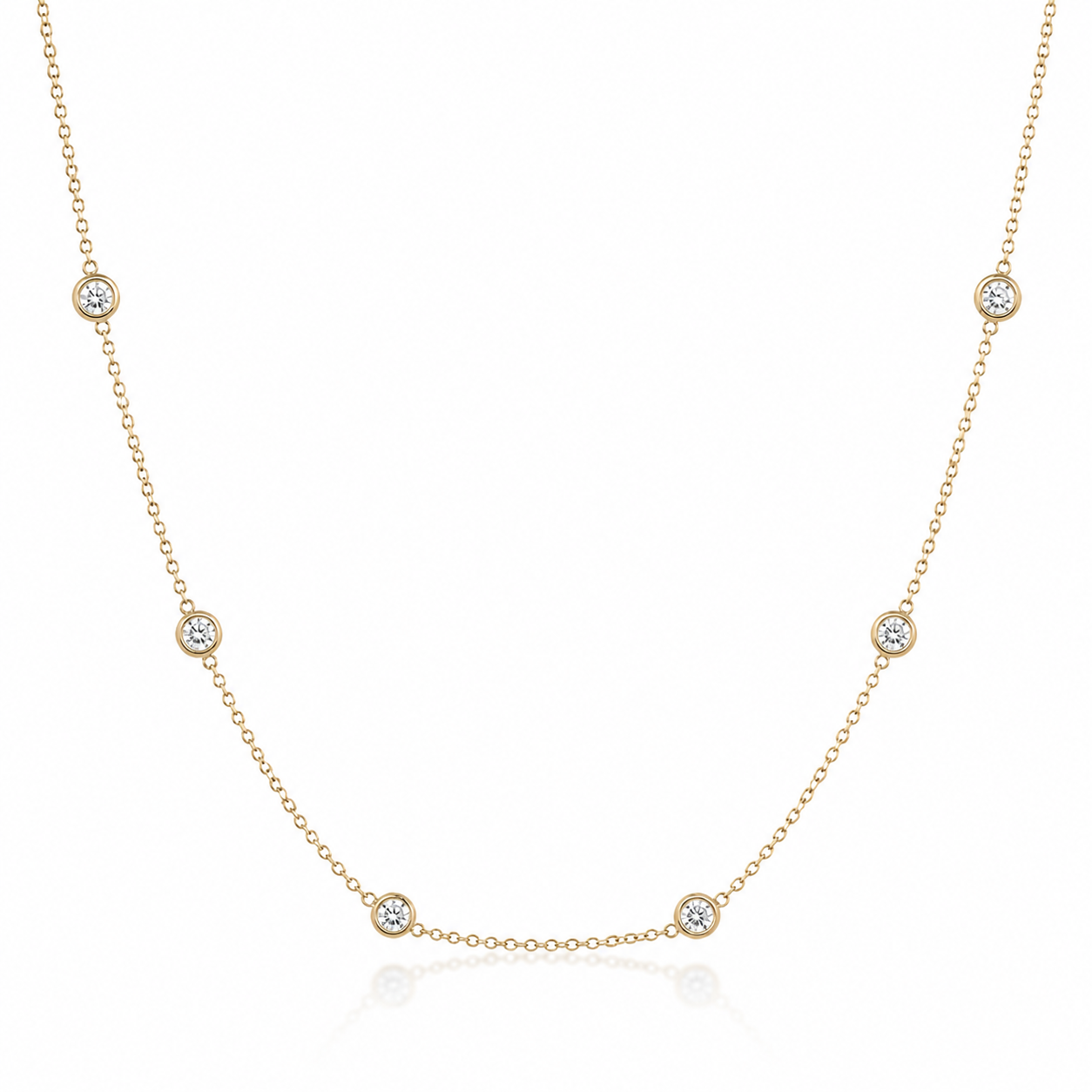 Yellow Gold Lab-Grown Diamonds By The Yard Necklace