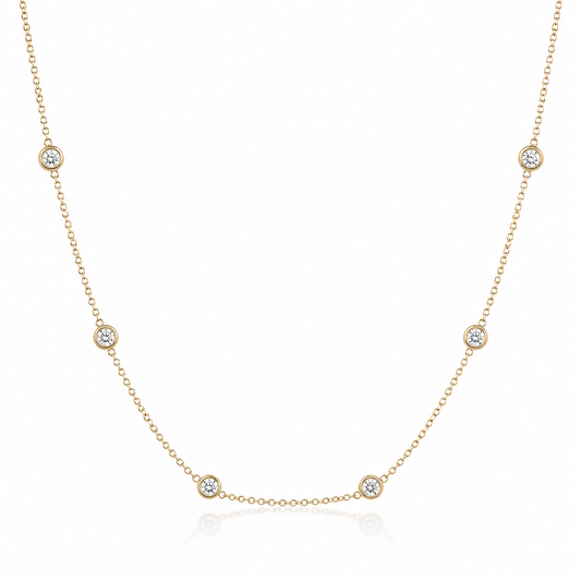 Yellow Gold Lab-Grown Diamonds By The Yard Necklace